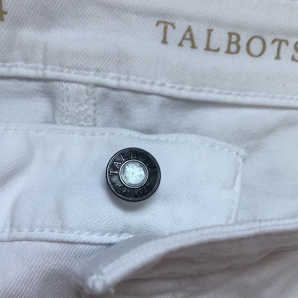 EUC Talbots Heritage fit white Straight Leg Jeans 5 pocket Size 14 - Picture 3 of 7